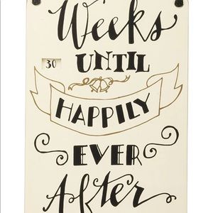 Wedding countdown sign